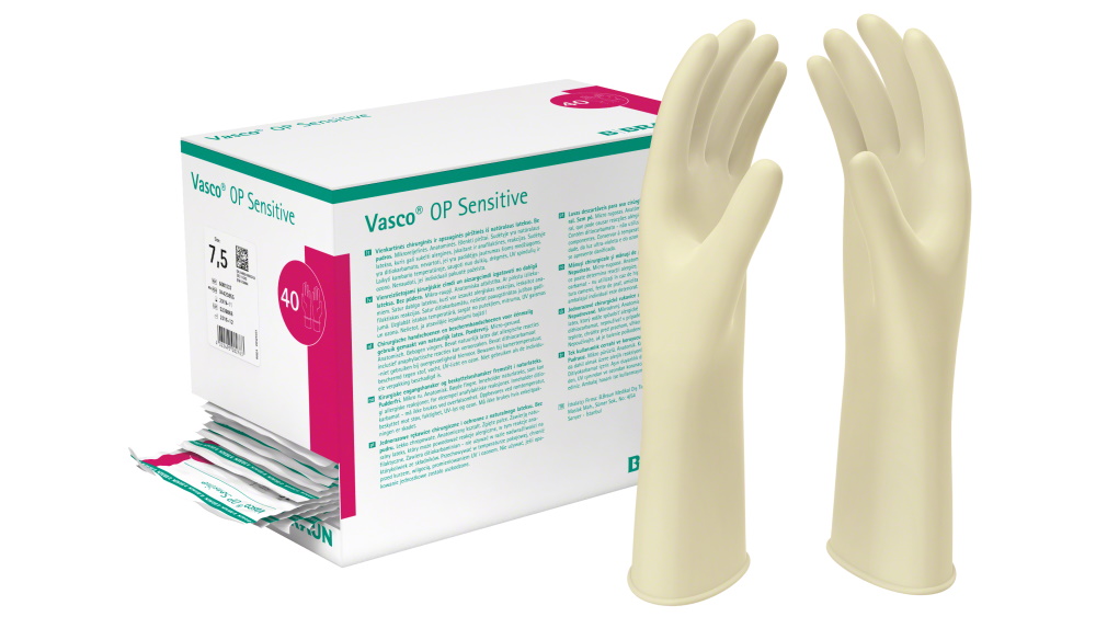 B. Braun Handschuhverpackung und Handschuhe 
