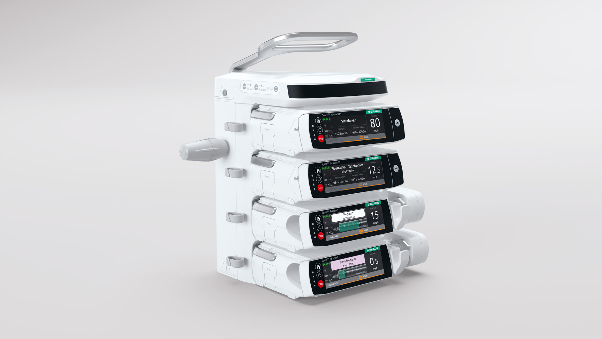 Spaceplus Station mit Infusionspumpen